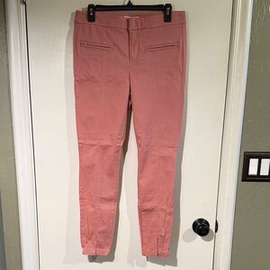 LOFT Slim Pull-On Skinny Jeans in Dusty Rose Pink